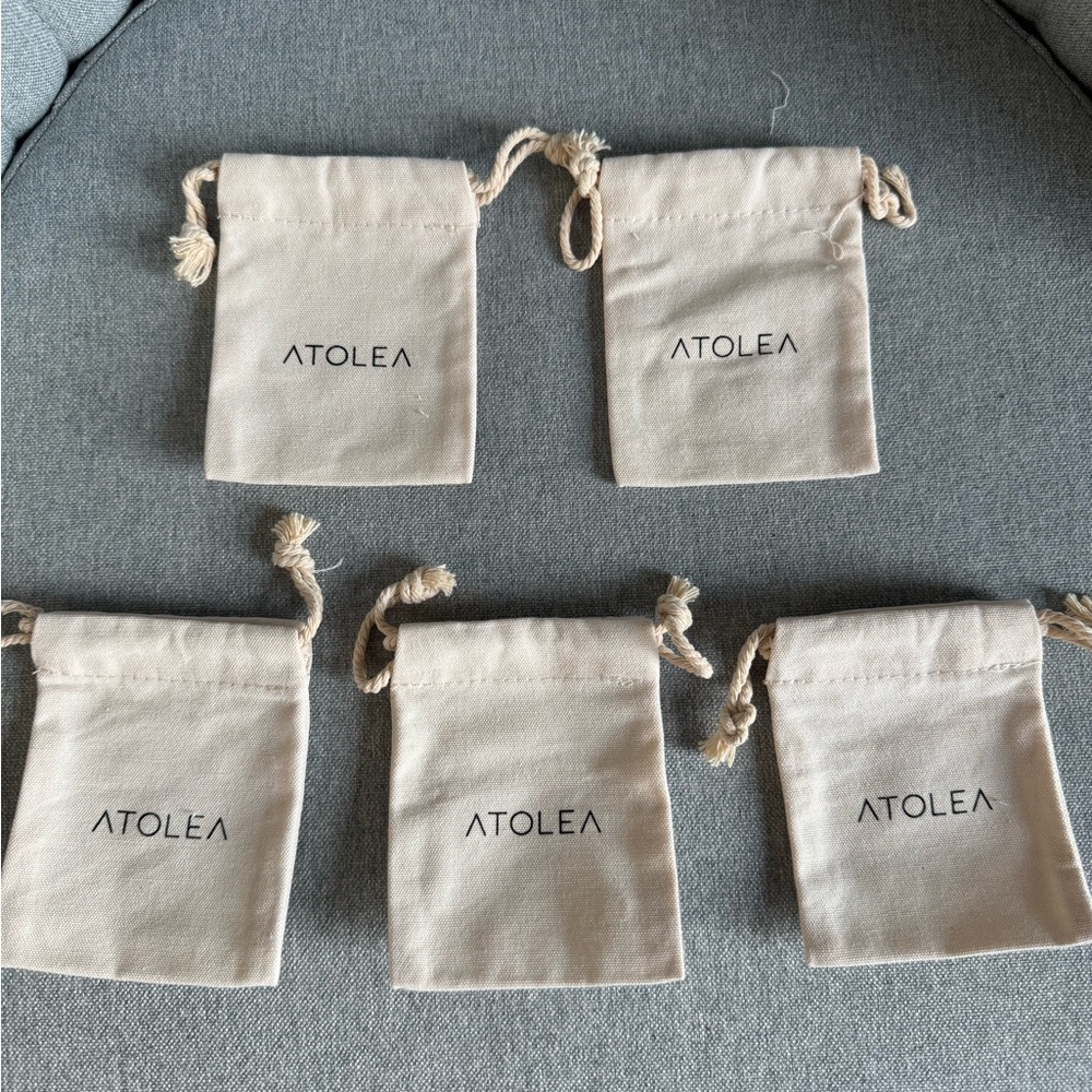 ATOLEA Drawstring Jewelry Pouches - Set of 5